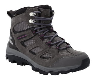 Jack Wolfskin Wanderschuhe Vojo 3 Texapore Mid (wasserdicht, atmungsaktiv) dunkelgrau/pink Damen