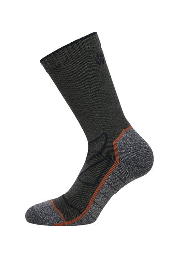 Jack Wolfskin Wandersocke Crew Vojo CL (geruchshemmend, schnelltrocknend) dunkelgrau - 1 Paar