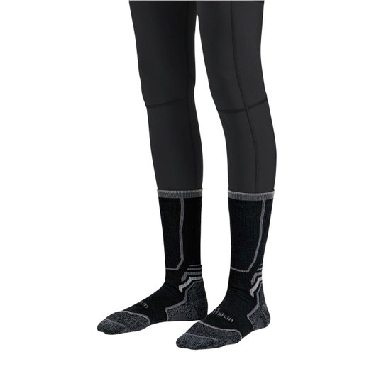 Jack Wolfskin Wandersocke Trek Merino CL Crew (Merinowolle-Mischung, atmungsaktiv) schwarz - 1 Paar