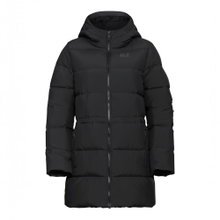 Jack Wolfskin Winter-Daunenjacke Frozen Palace Long (winddicht, warm) schwarz Damen