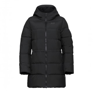 Jack Wolfskin Winter-Daunenjacke Frozen Palace Long (winddicht, warm) schwarz Damen