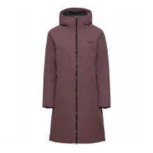 Jack Wolfskin Winter-Daunenmantel Fiora Bay Coat (winddicht, wasserdicht) plum Damen