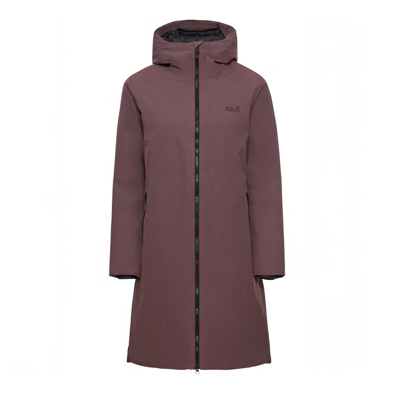 Jack Wolfskin Winter Down Coat Fiora Bay (windproof, waterproof) plum ladies