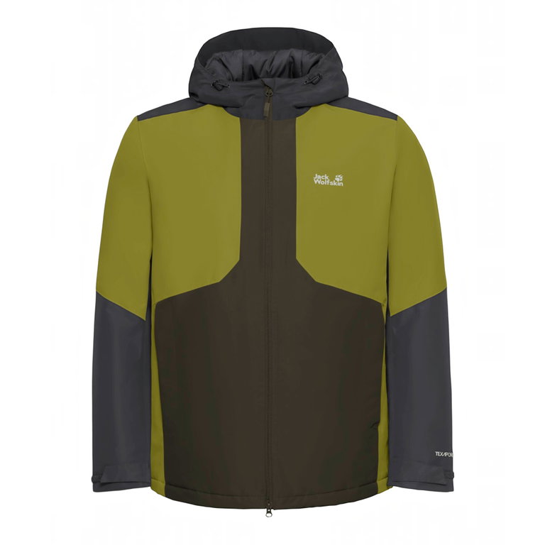 Jack Wolfskin Winter-Isolationsjacke Stonetrail 2-Lagen (wasserdicht, winddicht) khaki/grün Herren