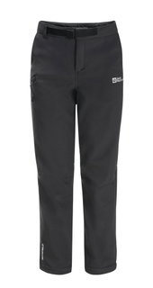 Jack Wolfskin Winter-Softshellhose Actamic Pants (winddicht, wasserabweisend, atmungsaktiv) lang phantomgrau Kinder