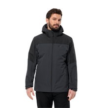 Jack Wolfskin Winterjacke Glaabach 3in1 (wasserdicht, winddicht, mit Fleece-Innenjacke) schwarz Herren