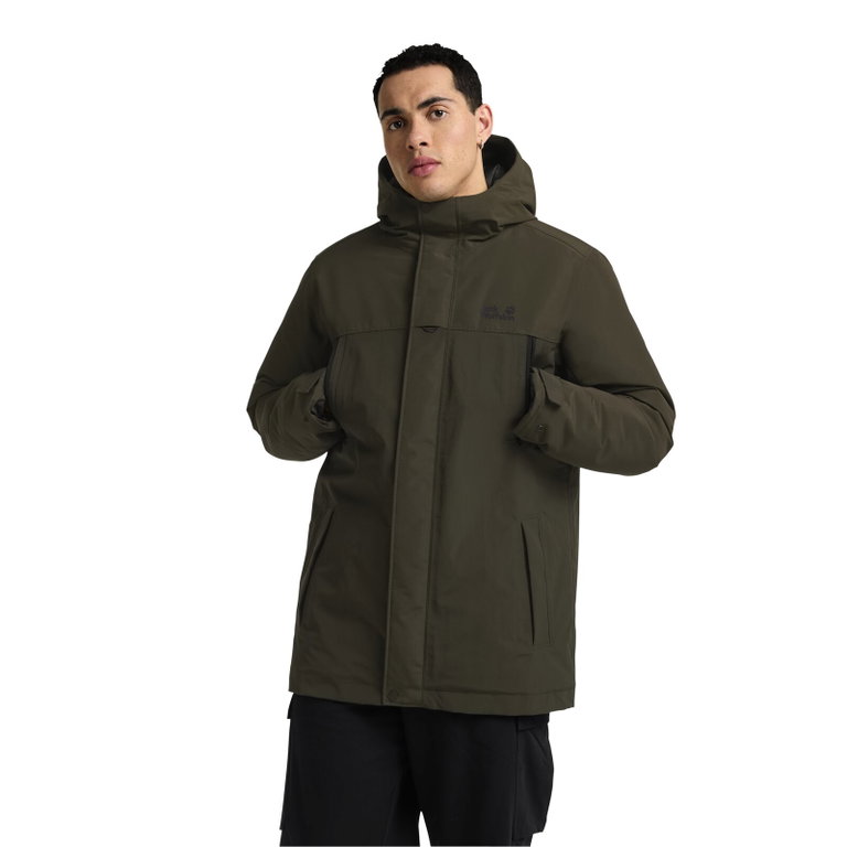 Jack Wolfskin Winterjacke Glacer Shield (wasserdicht, atmungsaktiv, warm) braun Herren