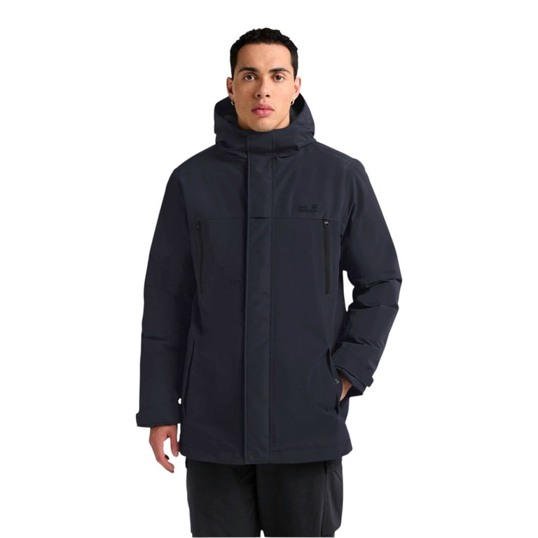 Jack Wolfskin Glacer Shield Winter Jacket (waterproof, breathable, warm) navy blue men's