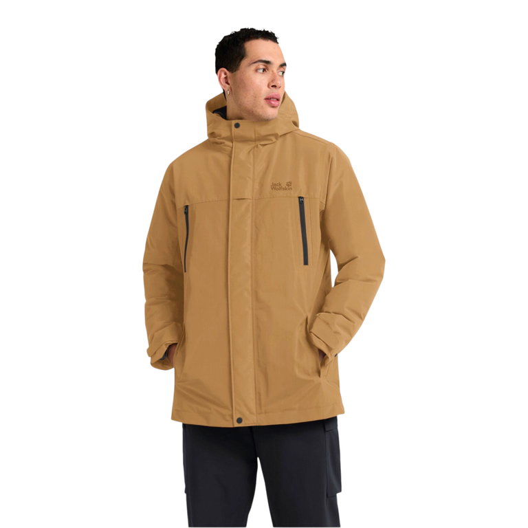 Jack Wolfskin Glacer Shield Winter Jacket (waterproof, breathable, warm) light brown men's