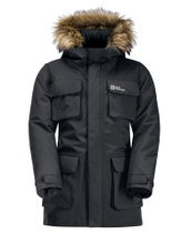 Jack Wolfskin Winterjacke Glacier Peak Parka (wasserdicht, winddicht) phantomgrau Kinder (164-176)