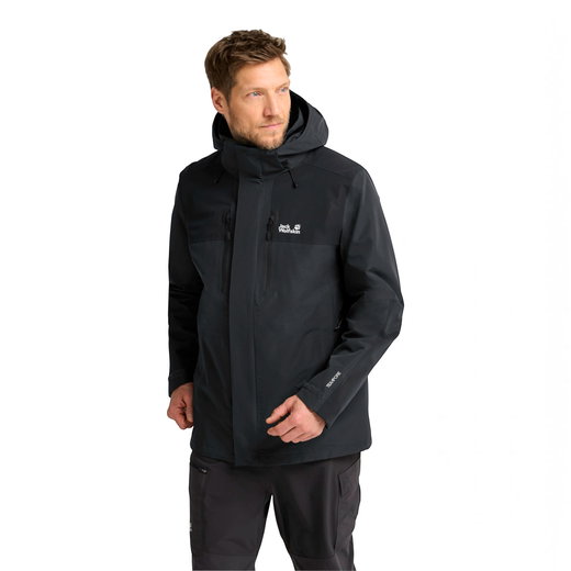 Jack Wolfskin Winterjacke Jasper Pro 2-Lagen (wasserdicht, winddicht) schwarz Herren