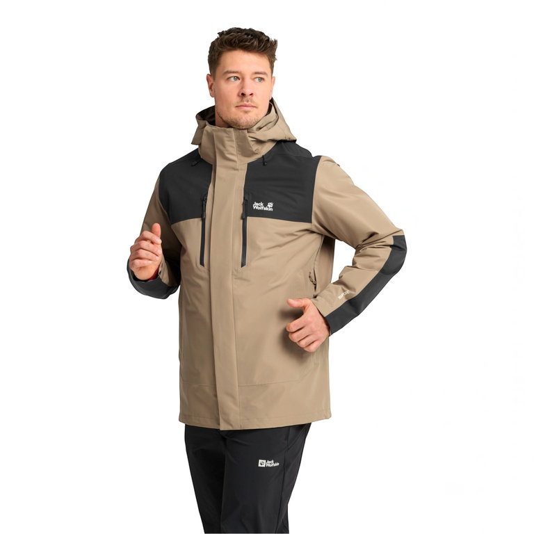 Jack Wolfskin Winter Jacket Jasper Pro 2-Layer (waterproof, windproof) beige/black men's