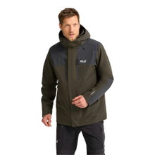 Jack Wolfskin Winter Jacket Jasper Pro 2-Layer (waterproof, windproof) dark green/black men's