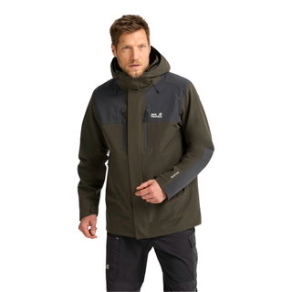 Jack Wolfskin Winter Jacket Jasper Pro 2-Layer (waterproof, windproof) dark green/black men's