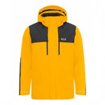 Jack Wolfskin Winterjacke Jasper Pro 2-Lagen (wasserdicht, winddicht) gelb/schwarz Herren