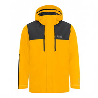 Jack Wolfskin Winterjacke Jasper Pro 2-Lagen (wasserdicht, winddicht) gelb/schwarz Herren