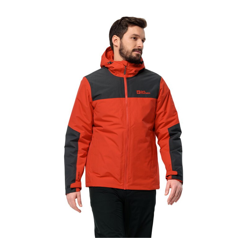 Jack Wolfskin Winterjacke Jasper (sehr wasser- und winddicht, atmungsaktiv) rot Herren