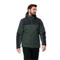 Jack Wolfskin Winterjacke Jasper (sehr wasser- und winddicht, atmungsaktiv) olivegrün/schwarz Herren
