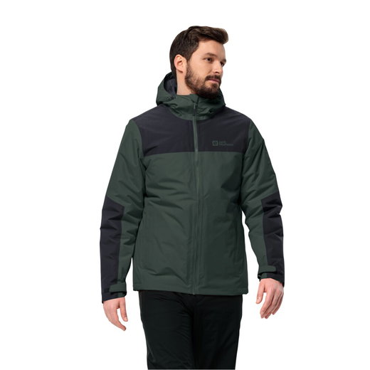 Jack Wolfskin Winterjacke Jasper (sehr wasser- und winddicht, atmungsaktiv) olivegrün/schwarz Herren