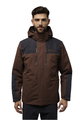 Jack Wolfskin Winterjacke Jasper 3in1 2025 (wasser-winddicht, atmungsaktiv, warm) braun/schwarz Herren