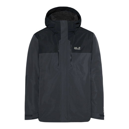 Jack Wolfskin Winter Jacket Jasper Pro 3in1 (waterproof, windproof, breathable) dark grey/black men's