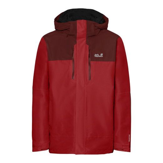 Jack Wolfskin Winterjacke Jasper Pro 3in1 (wasserdicht, winddicht, atmungsaktiv) rot Herren