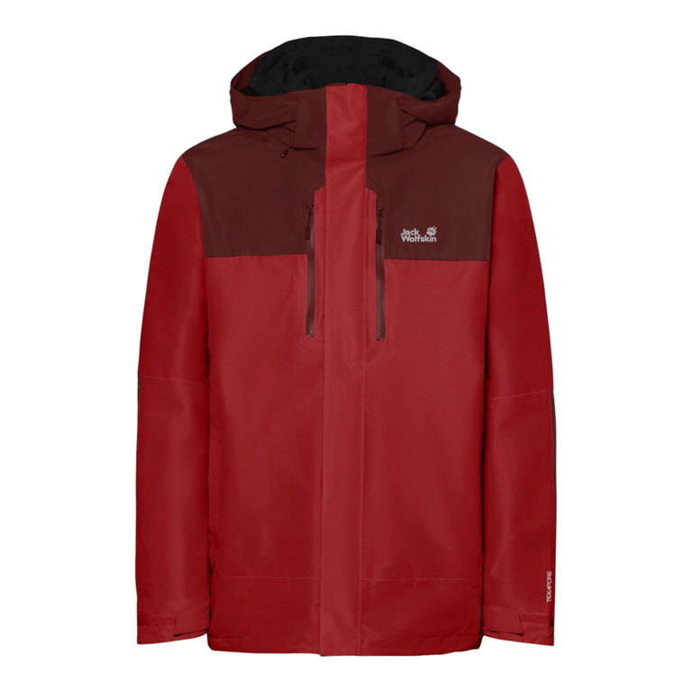 Jack Wolfskin Winterjacke Jasper Pro 3in1 (wasserdicht, winddicht, atmungsaktiv) rot Herren