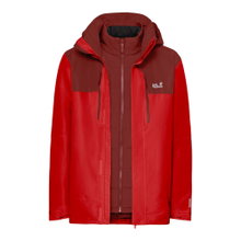 Jack Wolfskin Winter Jacket Jasper Pro 3in1 (waterproof, windproof, breathable) red men's