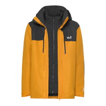 Jack Wolfskin Winter Jacket Jasper Pro 3-in-1 (waterproof, windproof, breathable) yellow/black men's