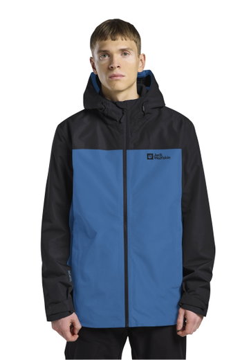 Jack Wolfskin Winterjacke Taubenberg 3in1 2025 (wasser- und winddicht, Fleece-Innenjacke) aurora blau Herren