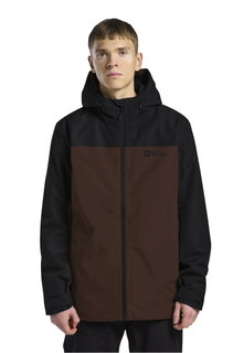 Jack Wolfskin Winterjacke Taubenberg 3in1 (wasser/winddicht, Fleece-Innenjacke) dunkelbraun Herren