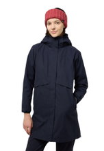 Jack Wolfskin Wintermantel Baylight 3in1 Coat (wasserdicht, winddicht) navyblau Damen