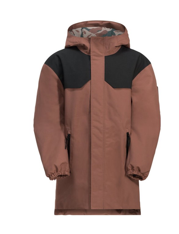 Jack Wolfskin Wintermantel Teen 2L Insulated Parka (wasserdicht, winddicht) rotbraun Mädchen