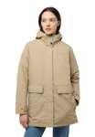 Jack Wolfskin Wintermantel Wintertor Parka (wasserdicht, Fleece-Futter) hellbraun Damen