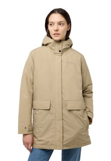 Jack Wolfskin Wintermantel Wintertor Parka (wasserdicht, Fleece-Futter) hellbraun Damen