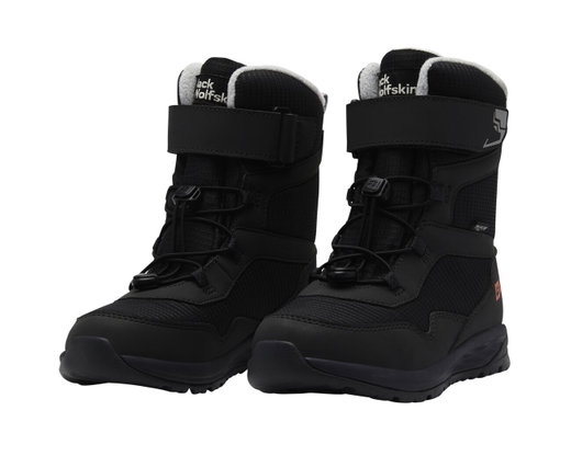 Jack Wolfskin zimowe buty Polar Bear-B Texapore High VC (wodoodporne, oddychające) czarne chłopięce