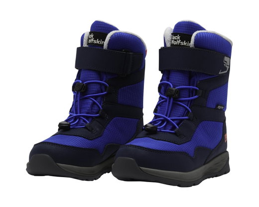 Jack Wolfskin zimowe buty Polar Bear-B Texapore High VC (wodoodporne, oddychające) niebieskie/granatowe chłopięce