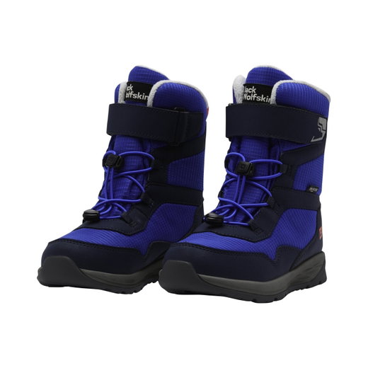 Jack Wolfskin zimowe buty Polar Bear-B Texapore High VC (wodoodporne, oddychające) niebieskie/granatowe dla małych chłopców
