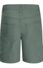 Jack Wolfskin Alltags-Wanderhose Sun Short (atmungsaktiv, temperaturregulierung) kurz hedgegrün Kinder