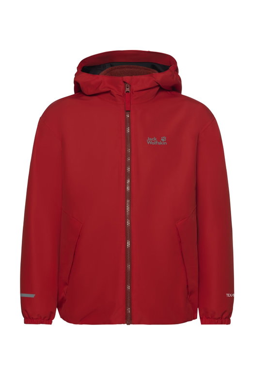 Jack Wolfskin Winterjacke Iceland 3in1 (wasserdicht, winddicht, mit Fleece-Innenjacke) 2026 rot Kinder (104-152)