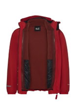 Jack Wolfskin Winterjacke Iceland 3in1 (wasserdicht, winddicht, mit Fleece-Innenjacke) 2026 rot Kinder (104-152)