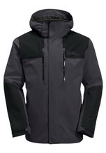 Jack Wolfskin Wanderjacke-/Regenjacke Jasper 2-Lagen (Wetterschutzjacke, wasserdicht, winddicht) phantomgrau Herren