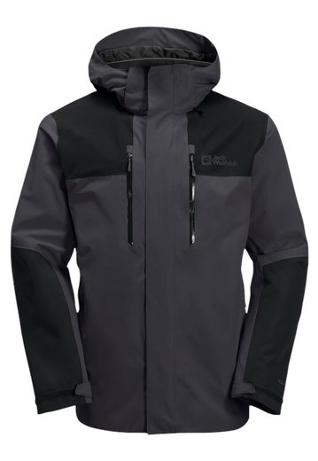 Jack Wolfskin Wanderjacke-/Regenjacke Jasper 2-Lagen (Wetterschutzjacke, wasserdicht, winddicht) phantomgrau Herren