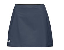Jack Wolfskin Sommerrock Prelight Pulse Skort (mit Innenhose, atmungsaktiv) dunkelblau Damen