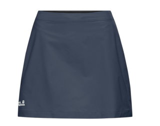 Jack Wolfskin Sommerrock Prelight Pulse Skort (mit Innenhose, atmungsaktiv) dunkelblau Damen