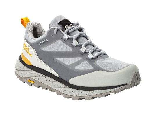 Jack Wolfskin Alltag-Travelschuhe Terraventure Texapore Low (wasserdicht, atmungsaktiv) silbergrau Herren