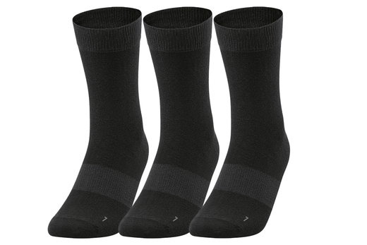 JAKO Freizeitsocke Crew schwarz - 3 Paar