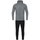 JAKO Freizeitanzug Challenge mit Kapuze (Jacke und Hose, sportiver Schnitt) grau/schwarz Jungen