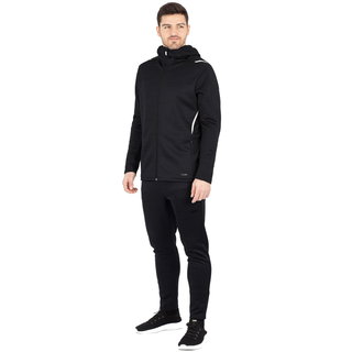 JAKO Leisure Suit Challenge with Hood (Jacket and Trousers, sporty cut) black/white Men