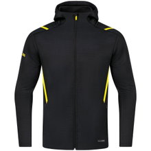 JAKO Leisure Jacket Challenge with Hood (100% Polyester) black/yellow Boys